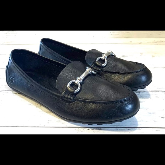 Born Magnolia Black Leather Driving Mocs Loafers Sz 6M - Picture 11 of 11